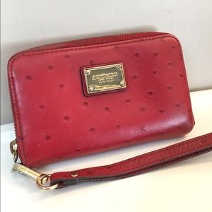Michael Kors Red Leather Wristlet