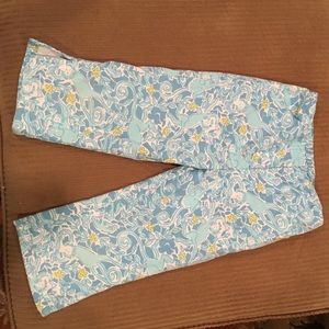 Lilly Pulitzer Girls Sz 6 Jungle Monkey Crop Pants