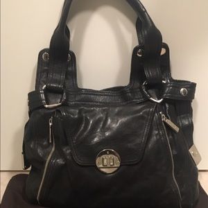 Large black leather Kooba bag