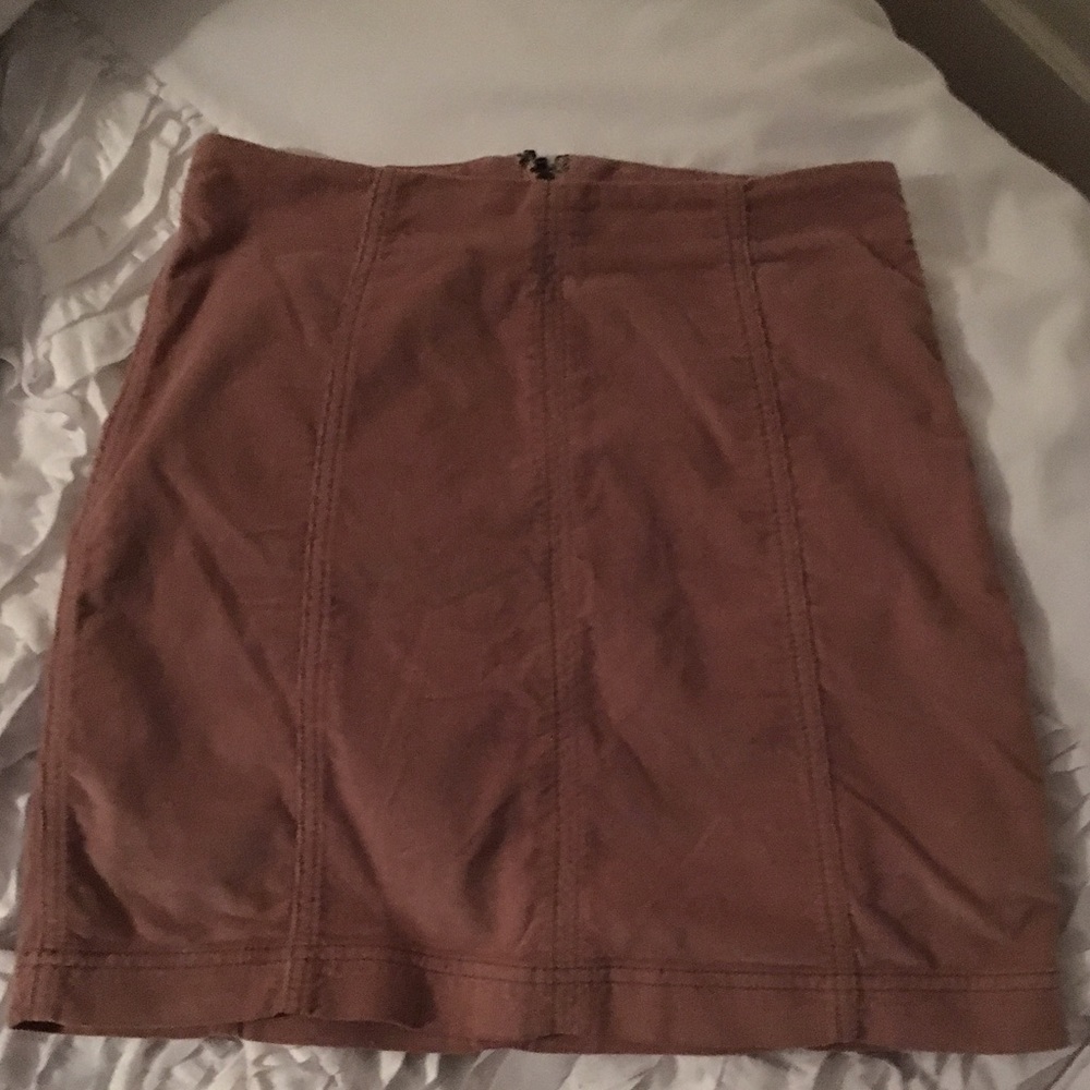FREE PEOPLE SZ 6 TAN CORDUROY SKIRT