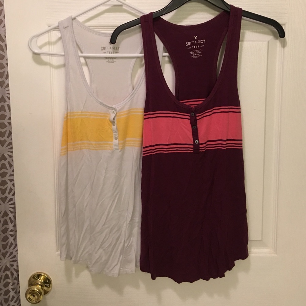 ❌Sold❌Two American eagle racer back tank tops
