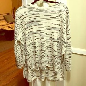 Blue, grey, white sweater