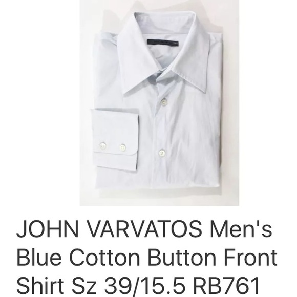 John Varvatos Other - JOHN VARVATOS BLUE COTTON BUTTON UP SZ 39/15.5 John Varvatos Other - JOHN VARVATOS BLUE COTTON BUTTON UP SZ 39/15.5