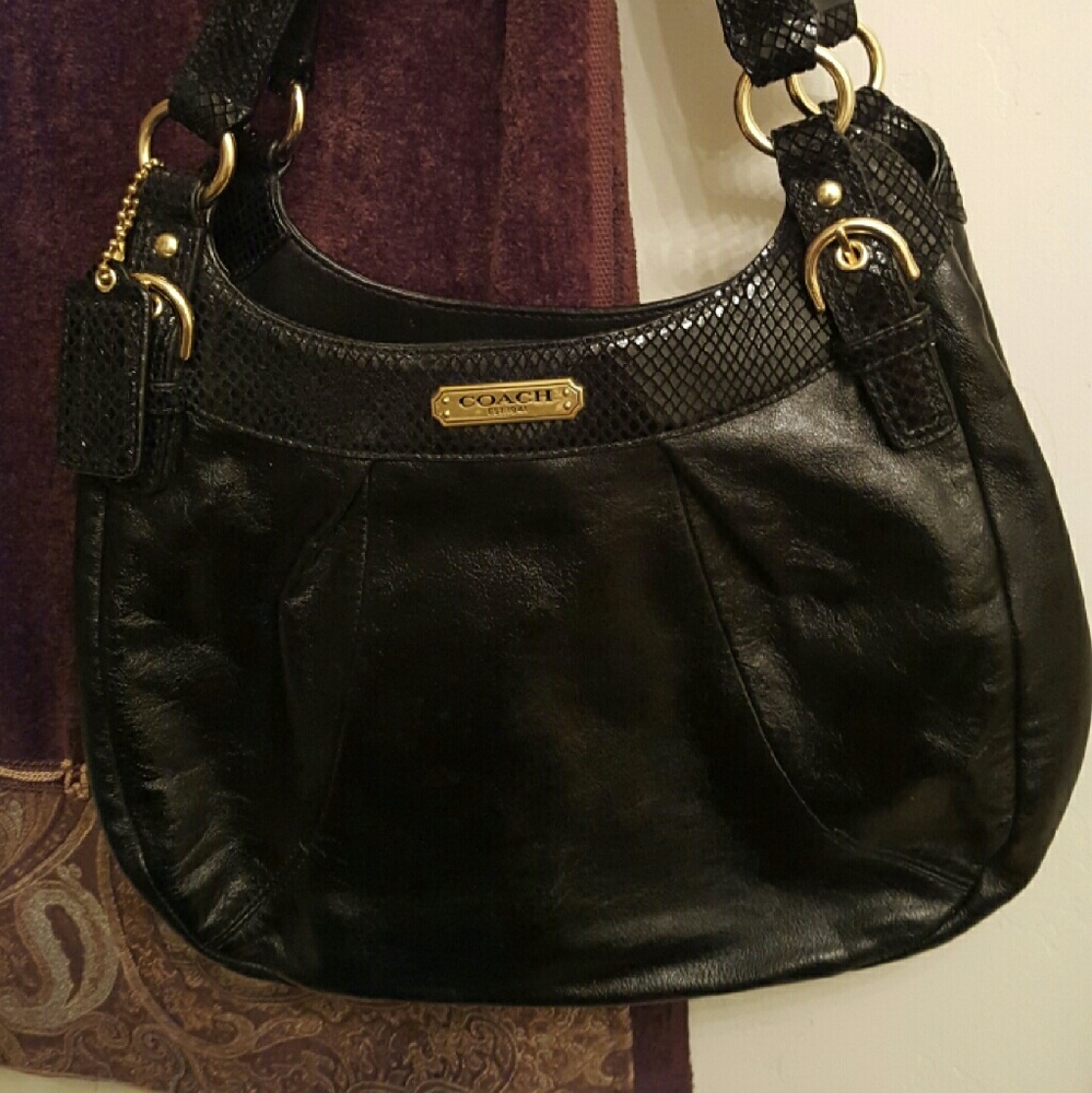 Authentic Black leather Coach bag