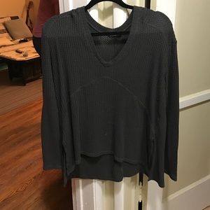 Dark grey waffle sweater