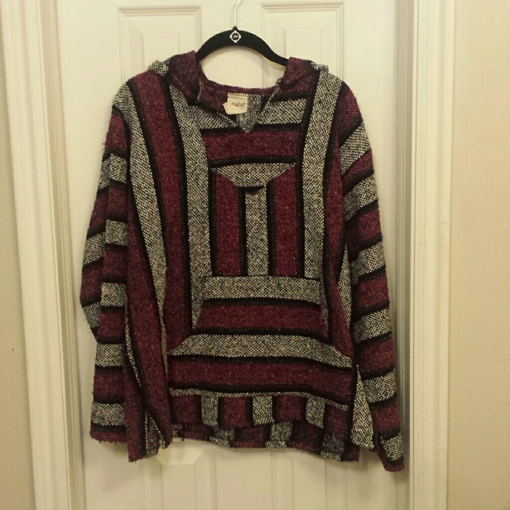 Pink and grey baja hoodie