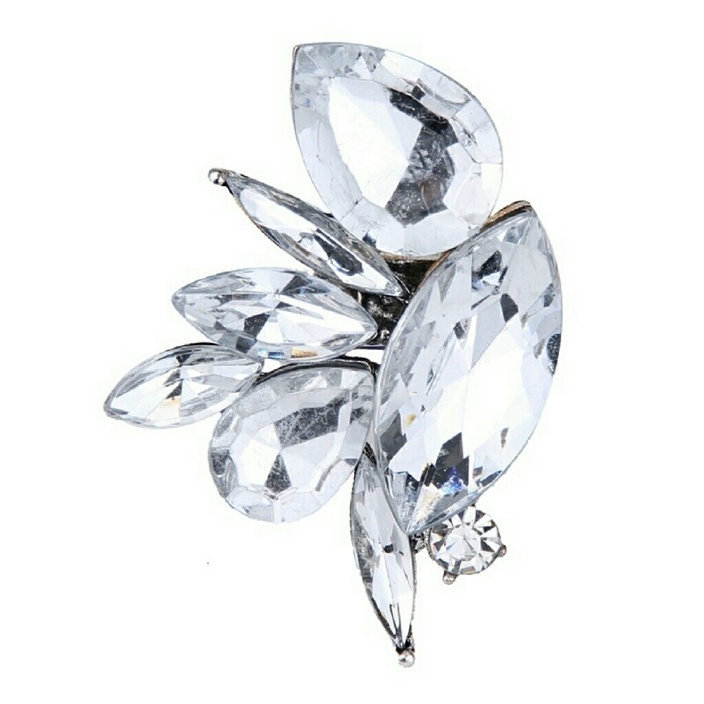 New Clear Crystal Statement Ring Adjustable