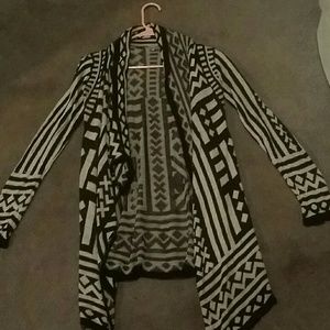 Black and gray sweater