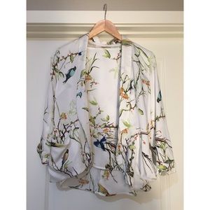 Floral blouse and blazer set