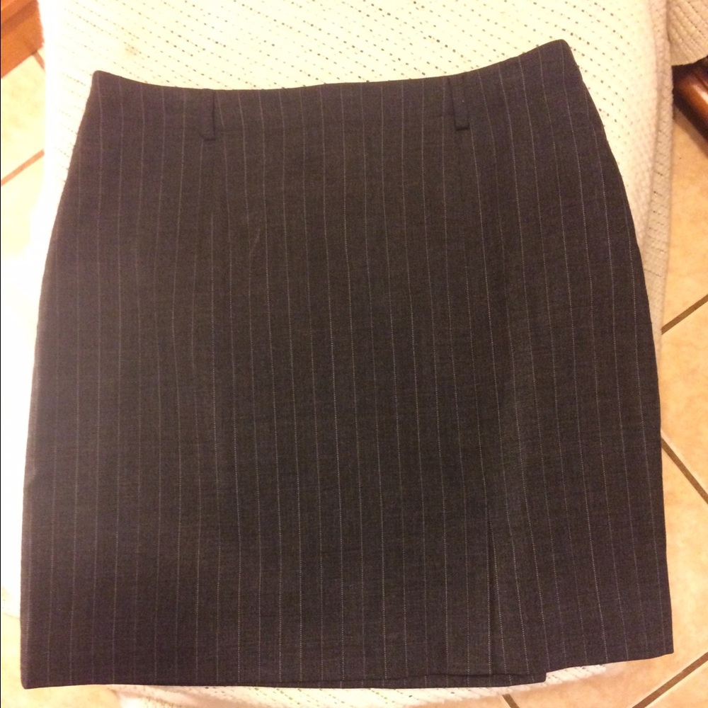 Ann Taylor Pinstriped Mini Skirt