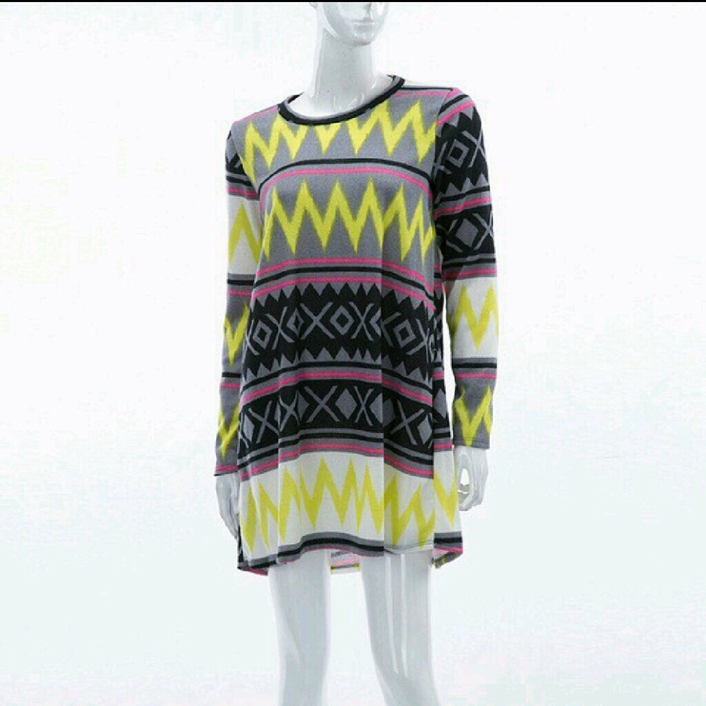 🚨Sale! One Left! Chevron Print Shift Dress/Tunic