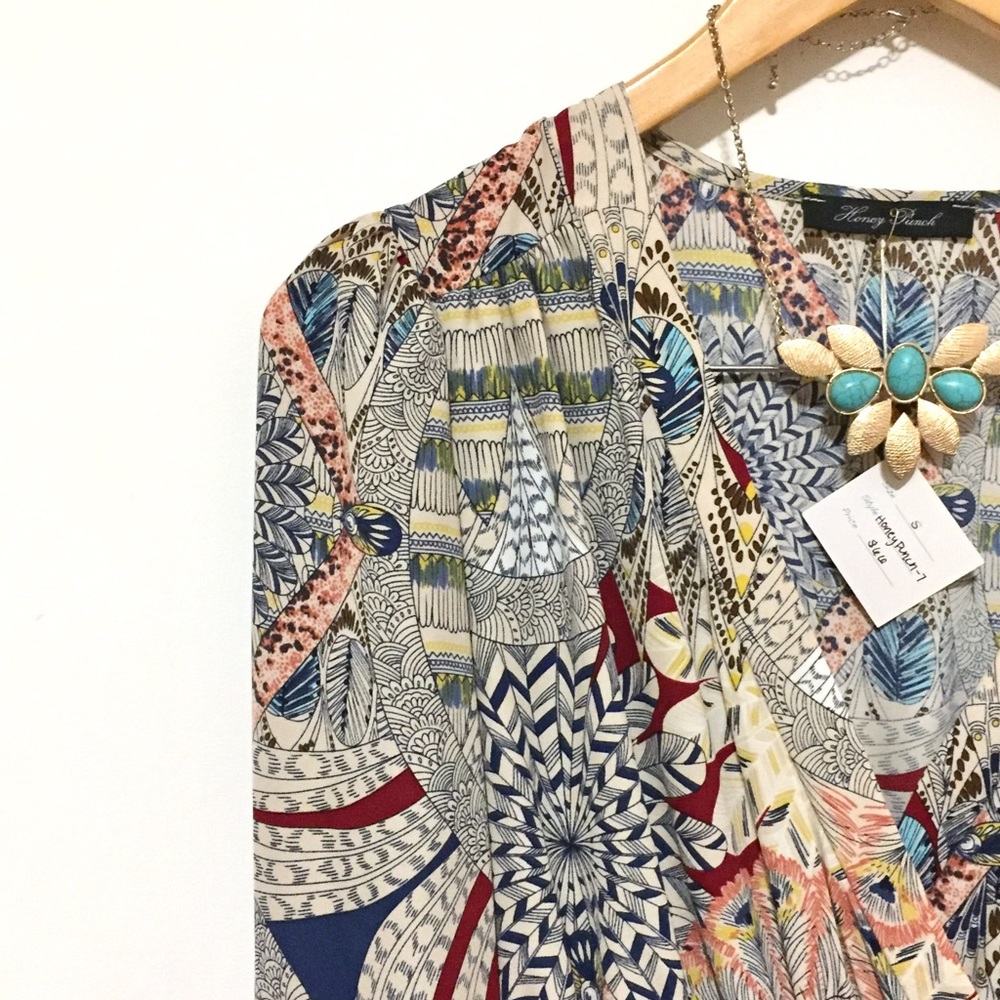 NWT Honey Punch Wrap Dress