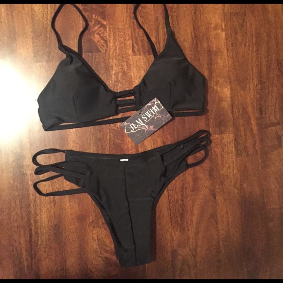 RESTOCKED• Black Caged-In Bikini • - Picture 4 of 8