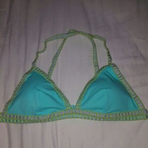 Victoria's Secret Crochet Bikini Top Size L