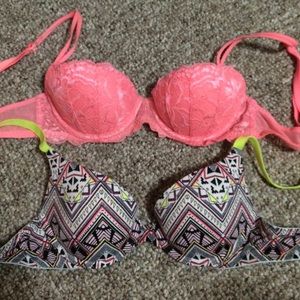 Vs pink push up bra bundle