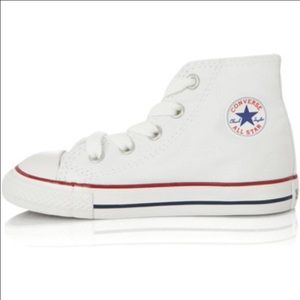 Loved kids high-top Converse white chucks unisex