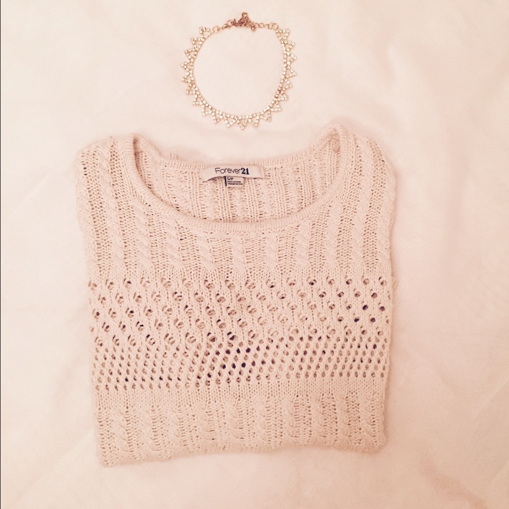 Cream Knitted Sweater