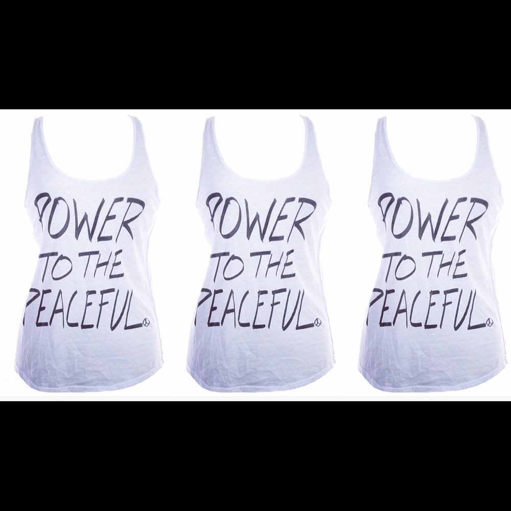 NWT Modern Dreamr "POWER TO THE PEACEFUL" Tank Top