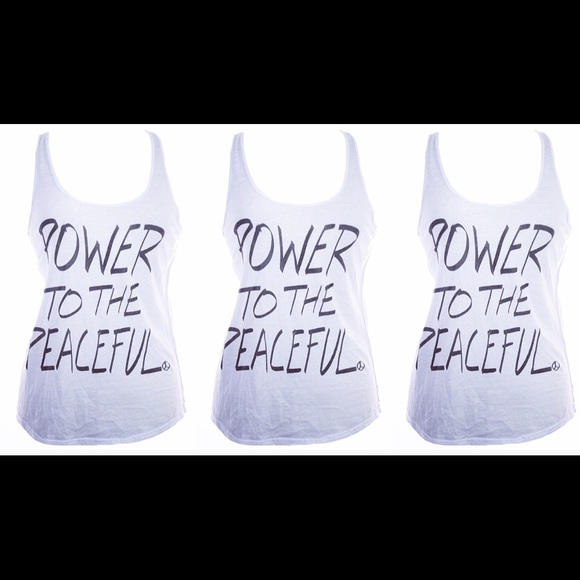 NWT Modern Dreamr "POWER TO THE PEACEFUL" Tank Top - Picture 1 of 3