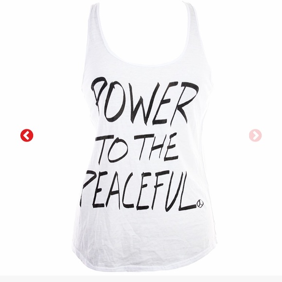 NWT Modern Dreamr "POWER TO THE PEACEFUL" Tank Top - Picture 3 of 3