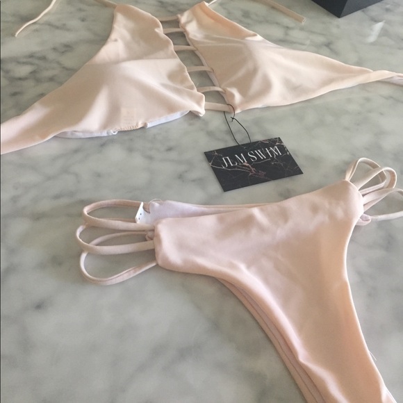SALE • MEDIUM LEFT• Cream Caged Bikini • - Picture 2 of 5