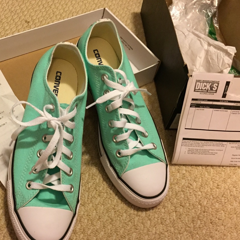 NEW! W/BoxTiffanyMint GreenConverse ChuckTaylor