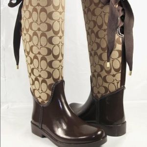 Never worn Coach Rain Boots