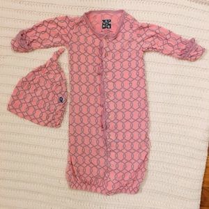 KicKee Pants Ruffle Converter Gown and Hat Set