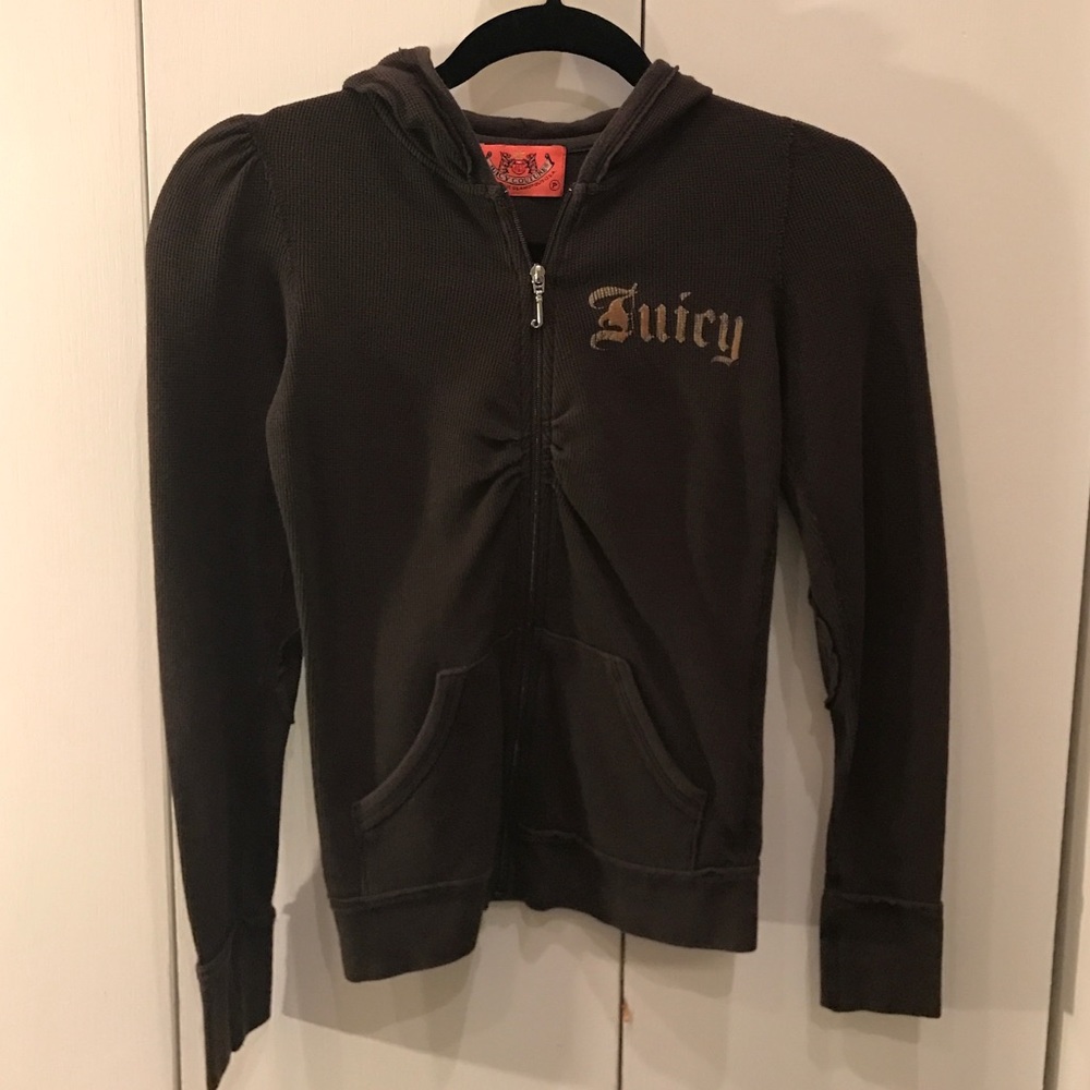Vintage Juicy. Choc brown waffle weave track suit