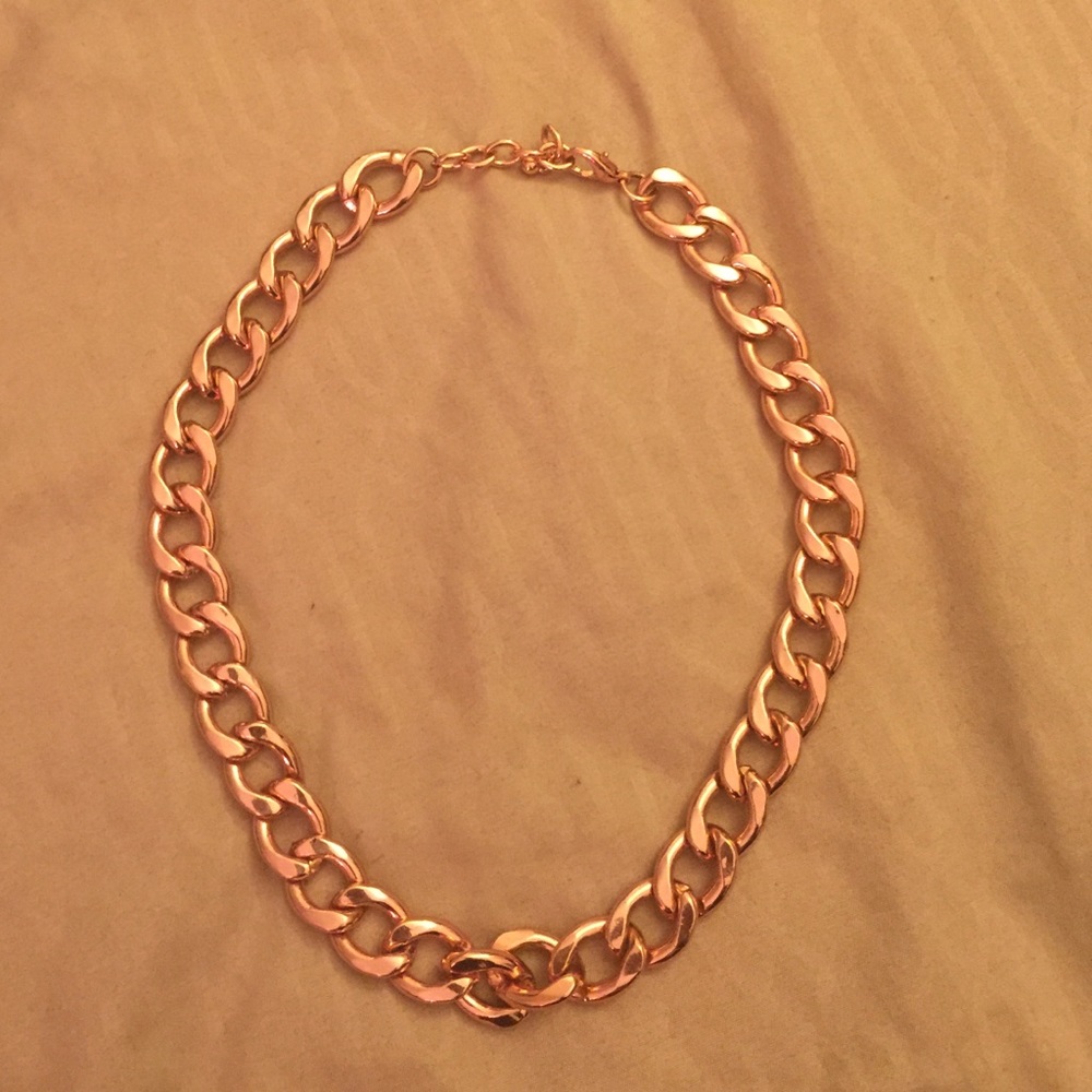 BCBG | Rose Gold Plated Cuban Link Necklace