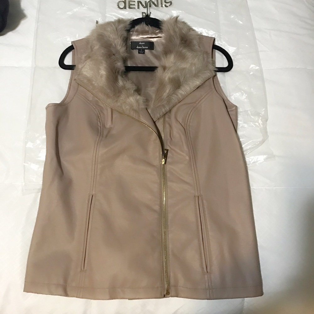 Dennis Basso Faux Leather Vest