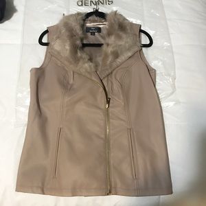 Dennis Basso Faux Leather Vest