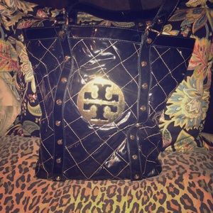 Black Patent Tory Burch Bag - Tote