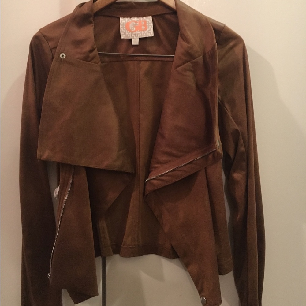 GB Faux Suede Moto Jacket