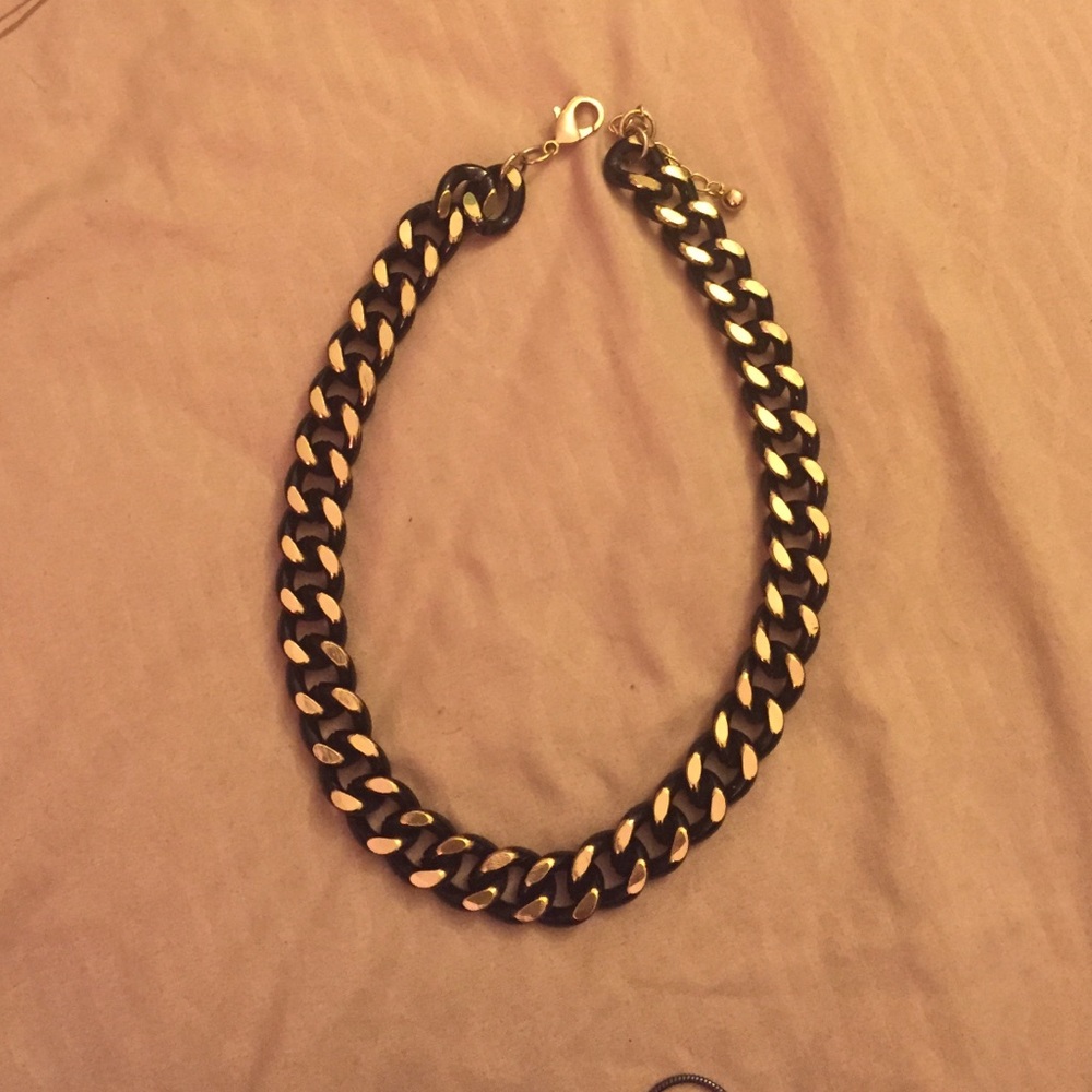 BCBG | Black and Gold Cuban Link Necklace