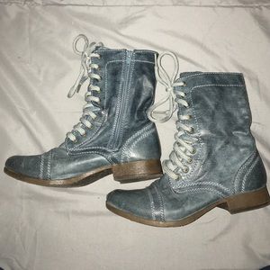 Candies Blue Combat Boots