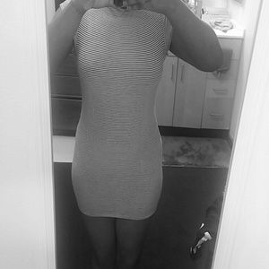 Fitted striped dress