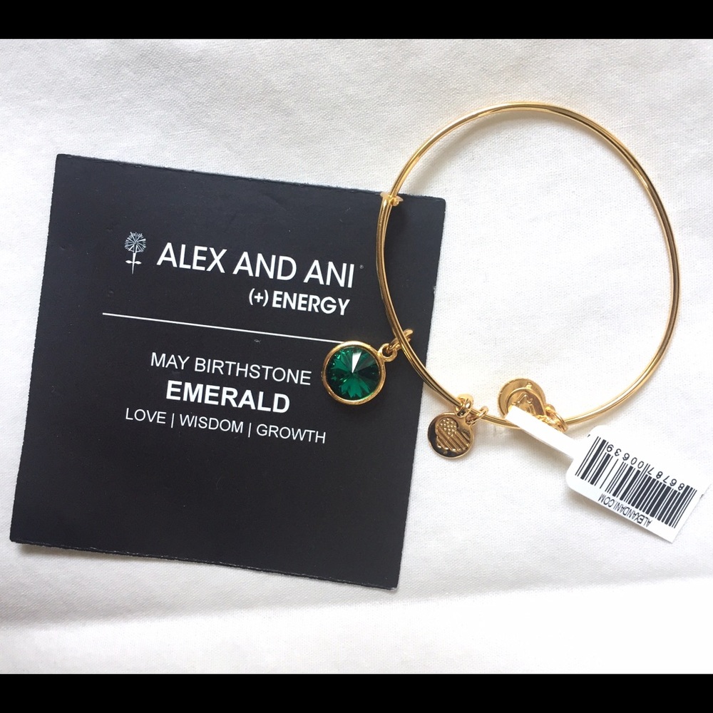 Alex and Ani emerald stone bracelet!
