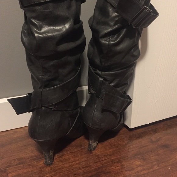 Grey heeled boots - Picture 3 of 3