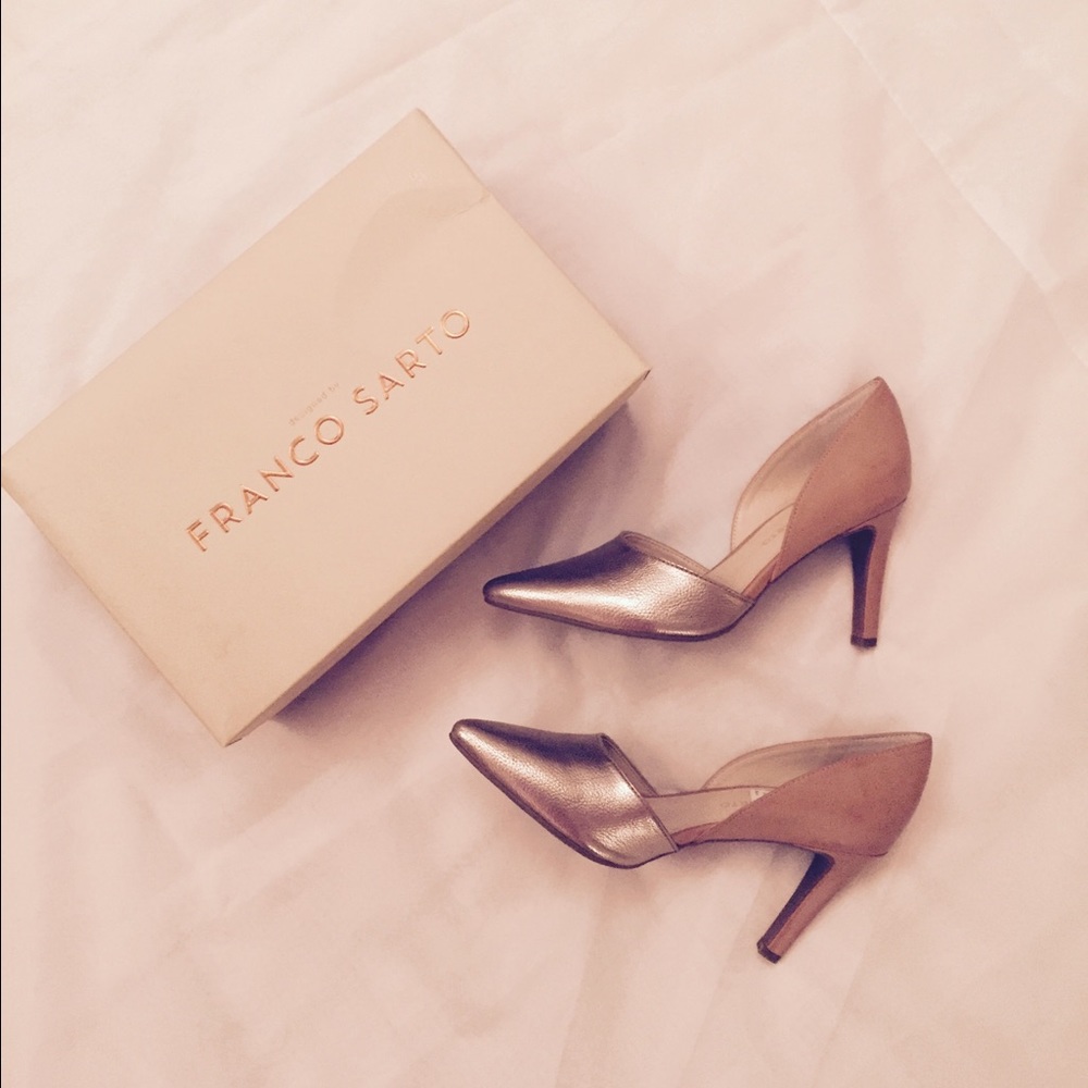 Tan & Metallic Pumps