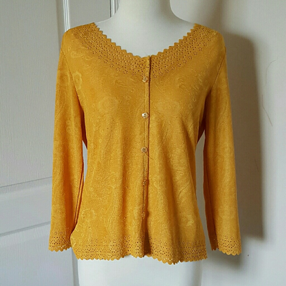 Golden Yellow Cardigan, size Medium