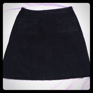 100% leather black skirt size 4
