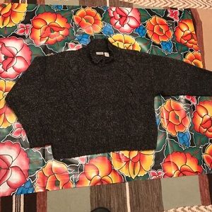 Cozy 90s D.D Sloane wool blend retro crop sweater