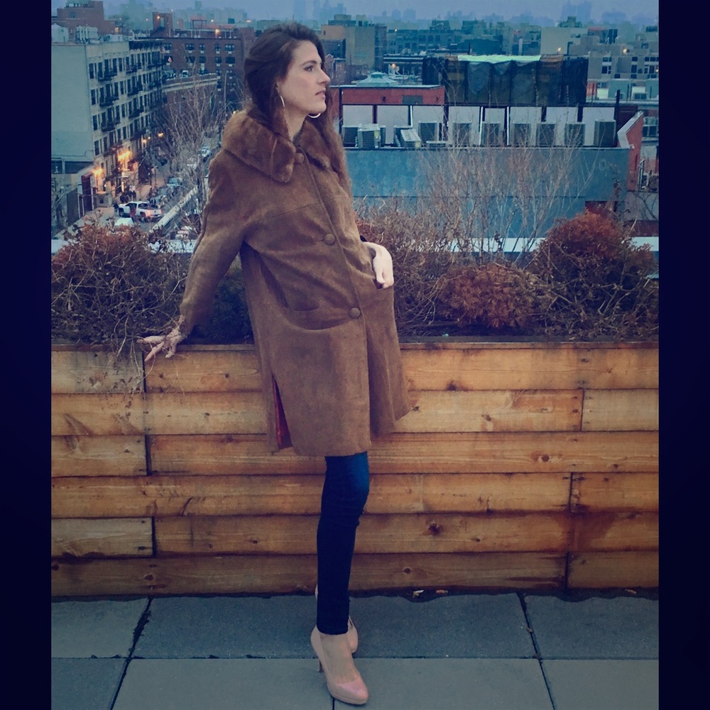 Tan Suede Coat with Silk Lining - G. Fox & Co.