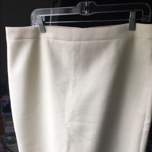 j crew Cream Wool Pencil Skirt 16