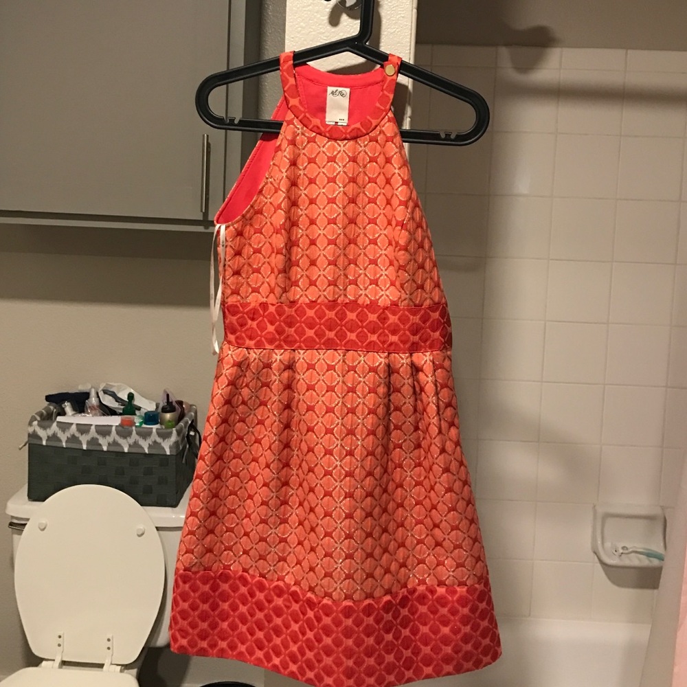 Ali Ro red/orange cocktail dress