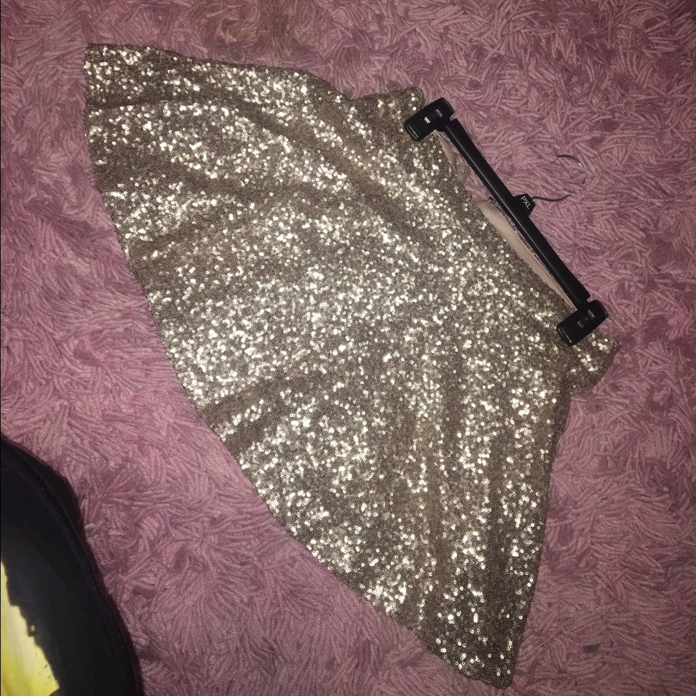 sequin champagne color skirt !