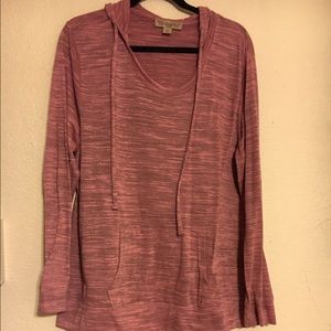 Nine West Hooded lightweight blouse.