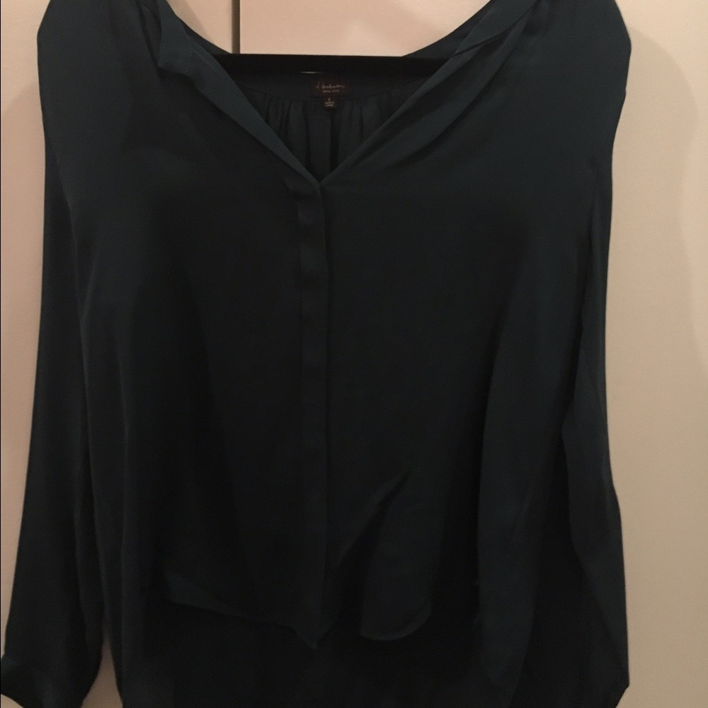T. Babaton Silk Long Sleeve Blouse