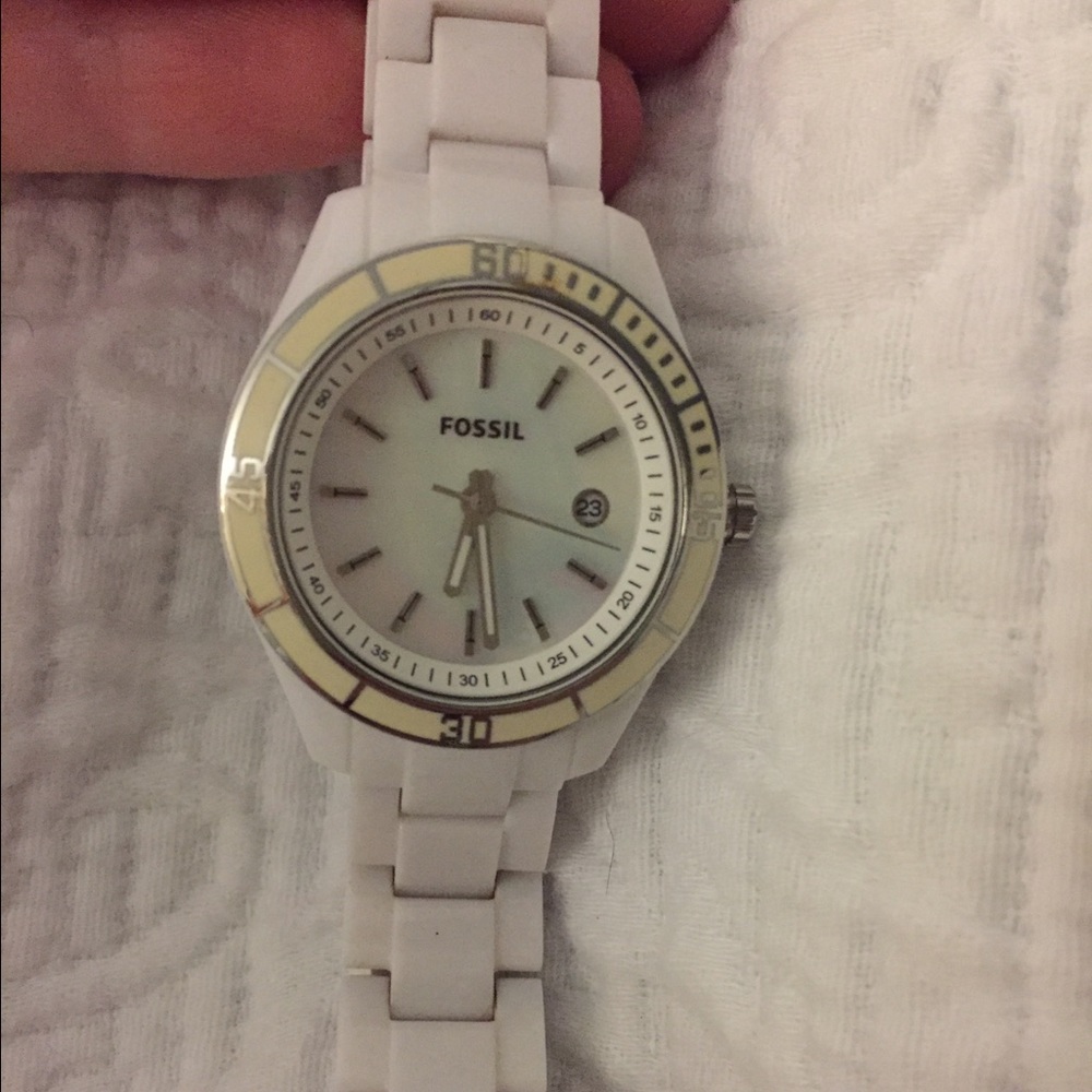 White Fossil Watch - image 1